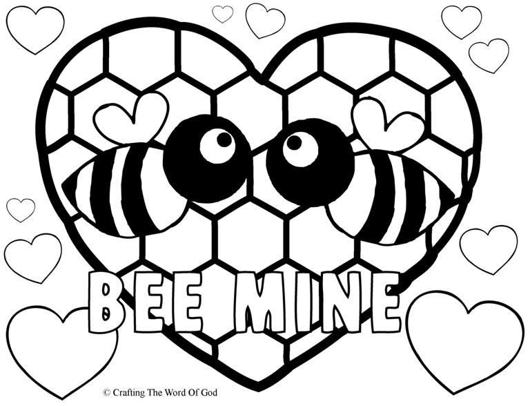 valentine coloring pages be mine - photo #34