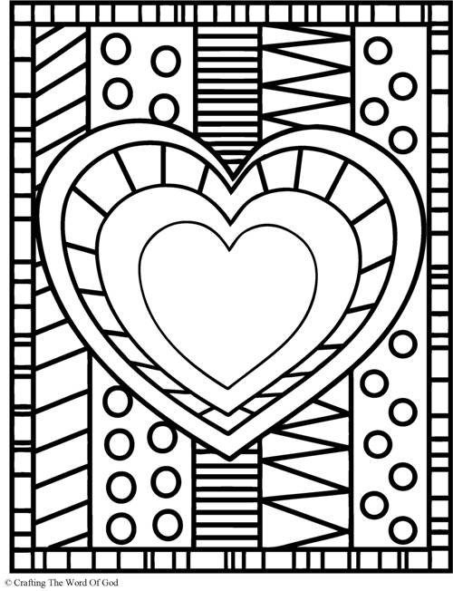 Heart- Coloring Page « Crafting The Word Of God