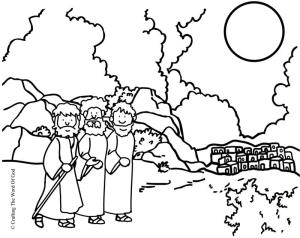 Road To Emmaus Coloring Page
