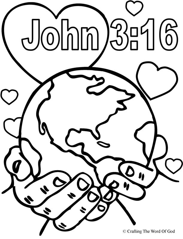God So Loved The World- Coloring Page « Crafting The Word Of God