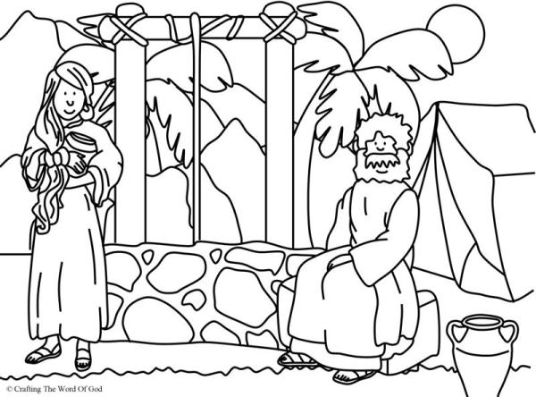 Woman At The Well- Coloring Page « Crafting The Word Of God