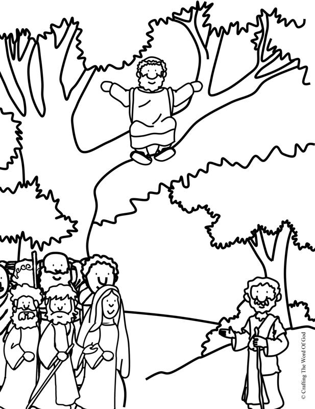 zacchaeus bible story coloring pages - photo #8