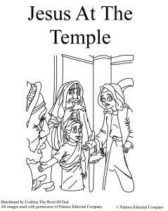 Jesus At The Temple Coloring Page
